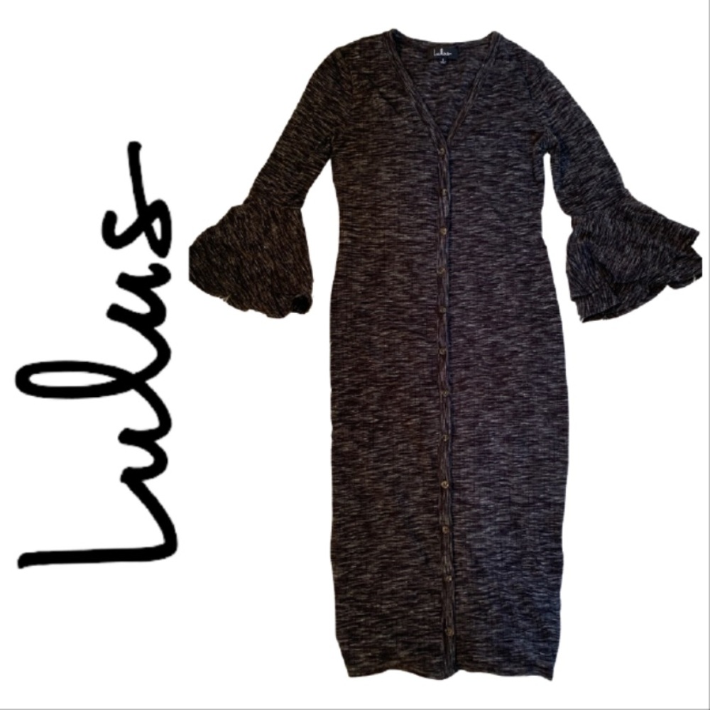 Lulus, Black/White/Gray Dress, Size Small